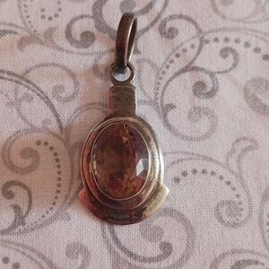 Multi Faceted Topaz 925 Silver Pendant